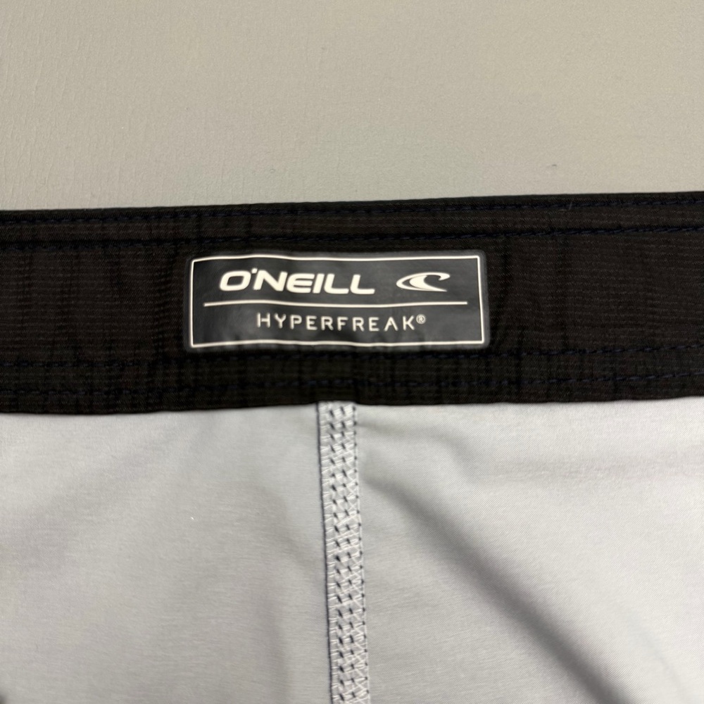 O’Neill Hyperfreak Board Shorts Men 44 Navy Patriotic USA Flag Stretch Surf Swim - Picture 6 of 13